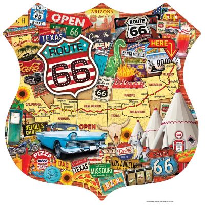 Route 66 1000 Piece Shaped Jigsaw Puzzle Image 2