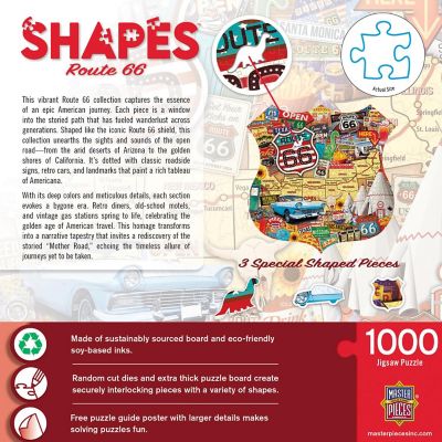 Route 66 1000 Piece Shaped Jigsaw Puzzle Image 3