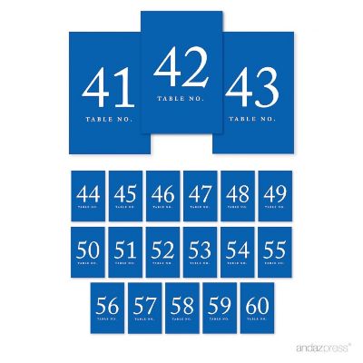 Royal Blue Table Numbers 41 60 Image 1