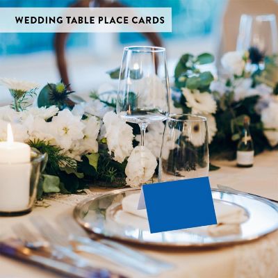 Royal Blue Table Tent Place Cards 20-Pack Image 3