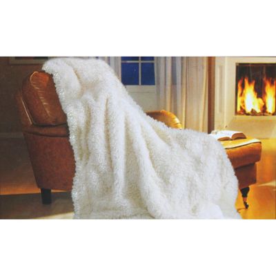 Royale Luxury Collection 3000 Faux Mink-Soft Throw 55" x 70", Beige Image 2