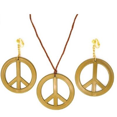 Rubie's Peace Pendant/Earring Set Costume Accessory Image 1