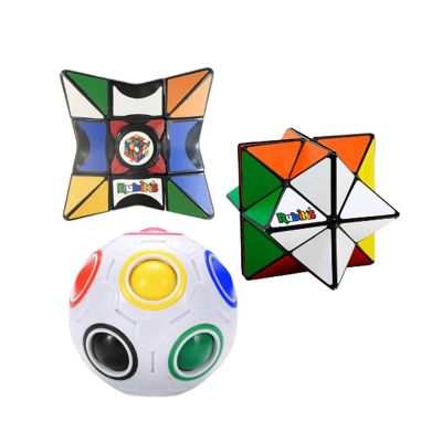 Rubiks 3 Piece Gift Set  Magic Star  Rainbow Ball  Kaleido Image 1