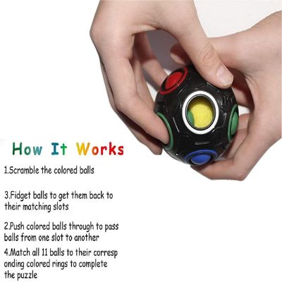 Rubiks Cube Rainbow Ball Color Matching Puzzle Image 3