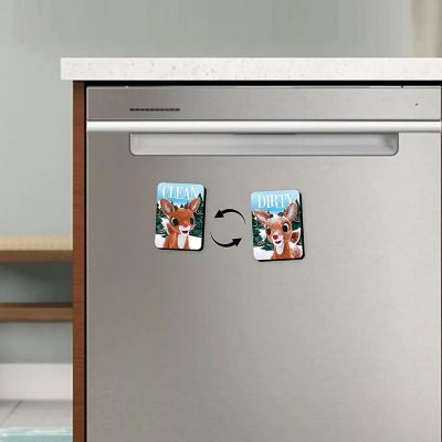 Rudolph the Red-Nosed Reindeer Double Sided Dishwasher Magnet Image 3