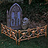 Rust Skull Graveyard Fence Halloween Decoration Image 1