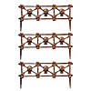 Rust Skull Plastic Graveyard Fence Halloween Decoration Image 1