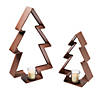 Rustic Christmas Tree Votive Candle Holders - 2 Pc. Image 1