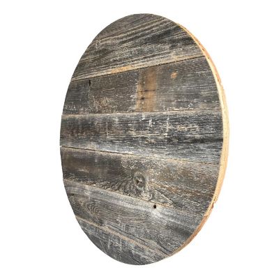 Rustic Farmhouse 24 inches Reclaimed Solid Round Wood Sign for DIY projects Image 1