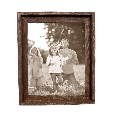Rustic Farmhouse Signature Series 24 in. x 36 in. Espresso Reclaimed Wood Picture Frame Image 2