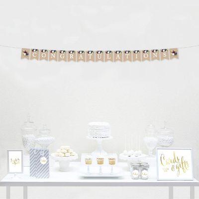 Rustic Floral Congratulations Banner 4X5.5IN Image 1