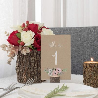 Rustic Floral Table Numbers 1-20 4x6 Image 2