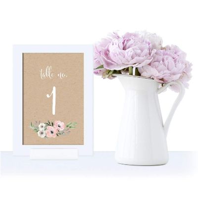 Rustic Floral Table Numbers 1-20 4x6 Image 3