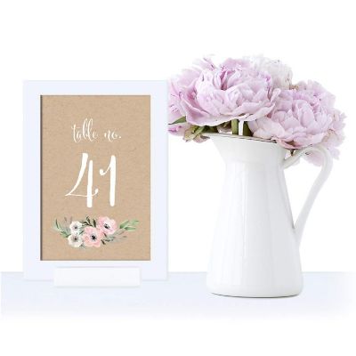 Rustic Floral Table Numbers 41-60 4x6 Image 3