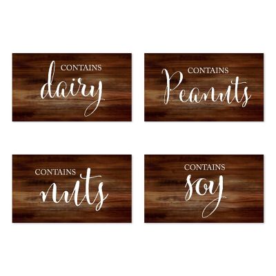 Rustic Food Tent Allergen Labels Image 1