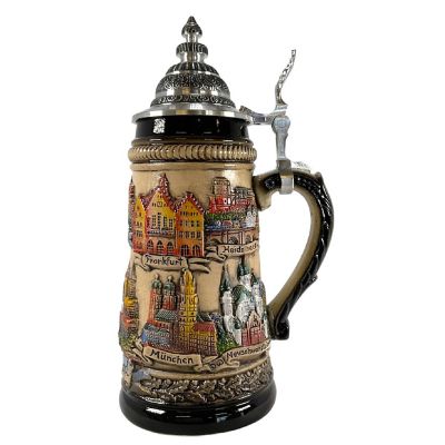 Rustic German Cities with Guard Panorama LE Beer Stein .25 L Mug Made in Germany Image 2