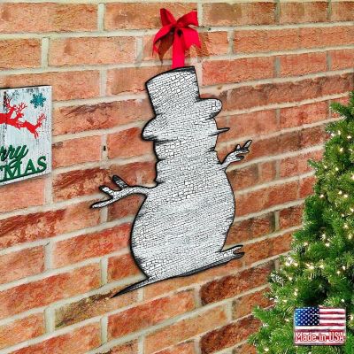 Rustic Happy Snowman Door Decor by G. Debrekht Image 1