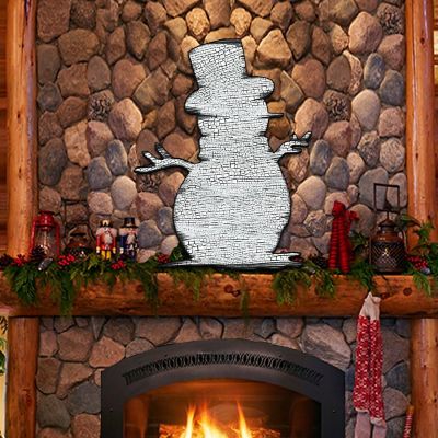 Rustic Happy Snowman Door Decor by G. Debrekht Image 3