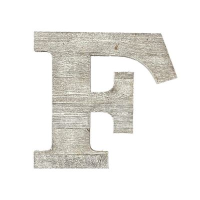 Rustic Large 16 in. White Wash Decorative Monogram Wood Letter Image 1