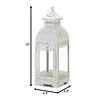 Rustic Metal White Lace Victorian Style Domed Lantern 13" Tall Image 2