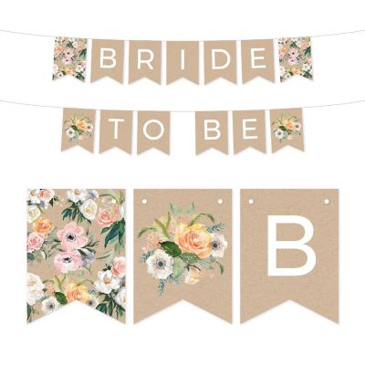 Rustic Peach Floral Bride to Be - 4 x 5.5 Inch Image 1