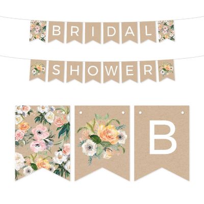 Rustic Peach Flral Bridal Shower - 4 x 5.5 Inch Image 1