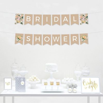 Rustic Peach Flral Bridal Shower - 4 x 5.5 Inch Image 1
