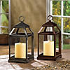 Rustic Silver Contemporary Lantern 12" Image 1