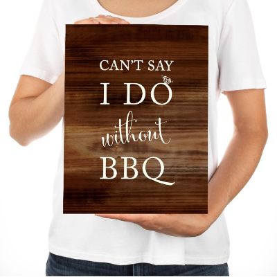 Rustic Wood BBQ Table Sign - 8.5 x 11 Inch Image 2