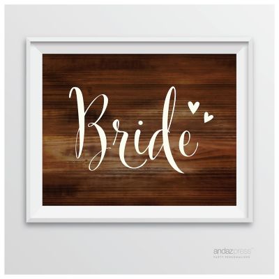 Rustic Wood Bride Sign - 8.5 x 11 Inch Image 2