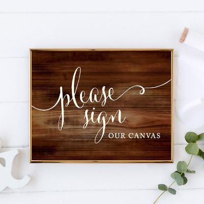 Rustic Wood Canvas Sign Sign 8.5x11 Image 1