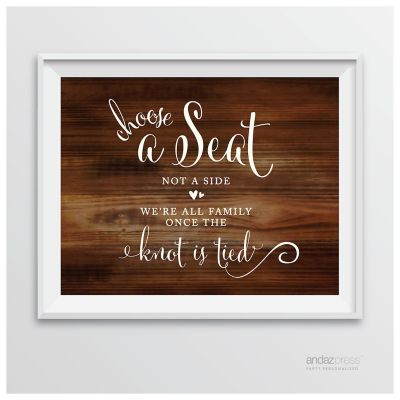 Rustic Wood Choose a Seat Sign 8.5x11 Image 2