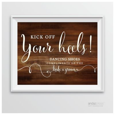 Rustic Wood Dancing Shoes Sign 8.5x11 Image 2