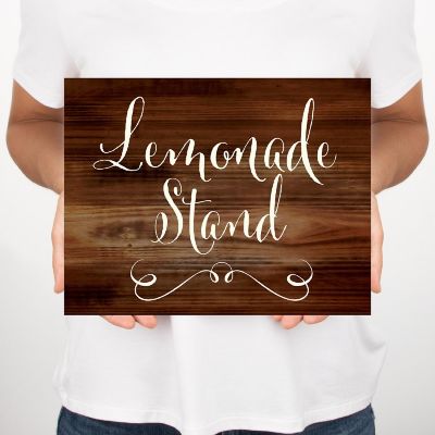 Rustic Wood Lemonade Sign - 8.5 x 11 Inch Image 2