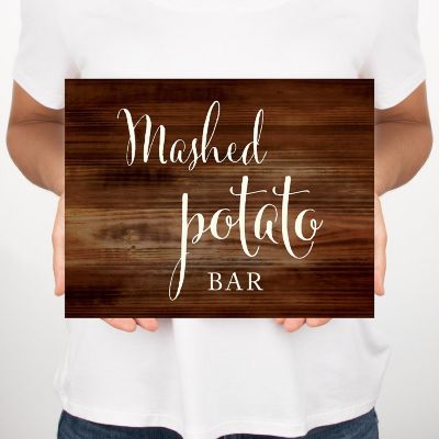 Rustic Wood Mashed Potato Sign 8.5x11 Image 2