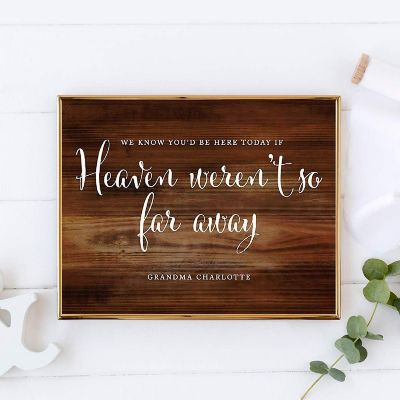 Rustic Wood Memorial Quote Sign 8.5x11 Image 1