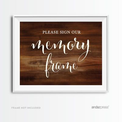 Rustic Wood Memory Frame Sign 8.5x11 Image 1