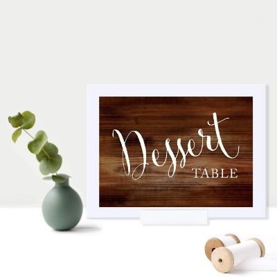Rustic Wood Print Dessert Table 5x7 Image 1