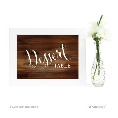 Rustic Wood Print Dessert Table 5x7 Image 1