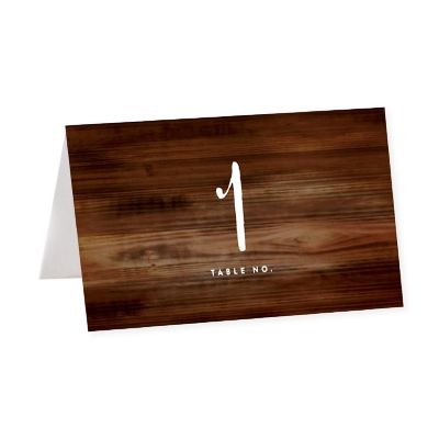 Rustic Wood Table Numbers 1-20 Tent Image 1