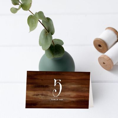 Rustic Wood Table Numbers 1-20 Tent Image 2