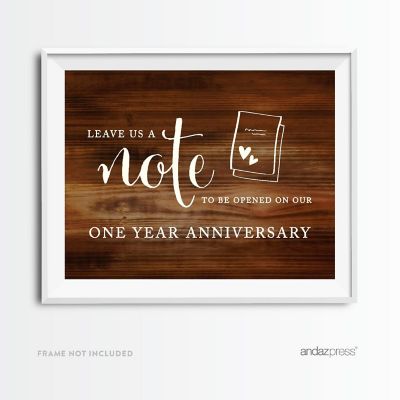 Rustic Wood Time Capsule Sign - 8.5 x 11 Inch Image 1