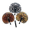 Safari Print Folding Hand Fans - 12 Pc. Image 1