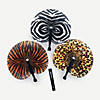 Safari Print Folding Hand Fans - 12 Pc. Image 2