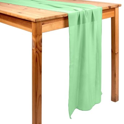 Sage Green Chiffon Table Runners Image 1