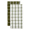 Sage Windowpane Oversized Washed Waffle Dishtowel, 2 Piece Image 2