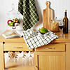 Sage Windowpane Oversized Washed Waffle Dishtowel, 2 Piece Image 3