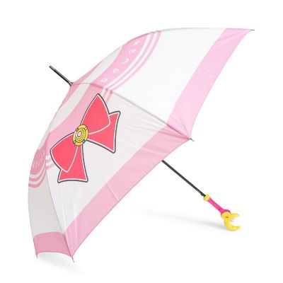 Sailor Moon Pink Umbrella With Crescent Moon Wand Handle Image 1