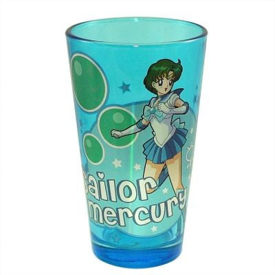 Sailor Moon Sailor Mercury 16oz Blue Pint Glass Image 1