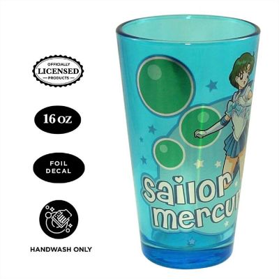 Sailor Moon Sailor Mercury 16oz Blue Pint Glass Image 1